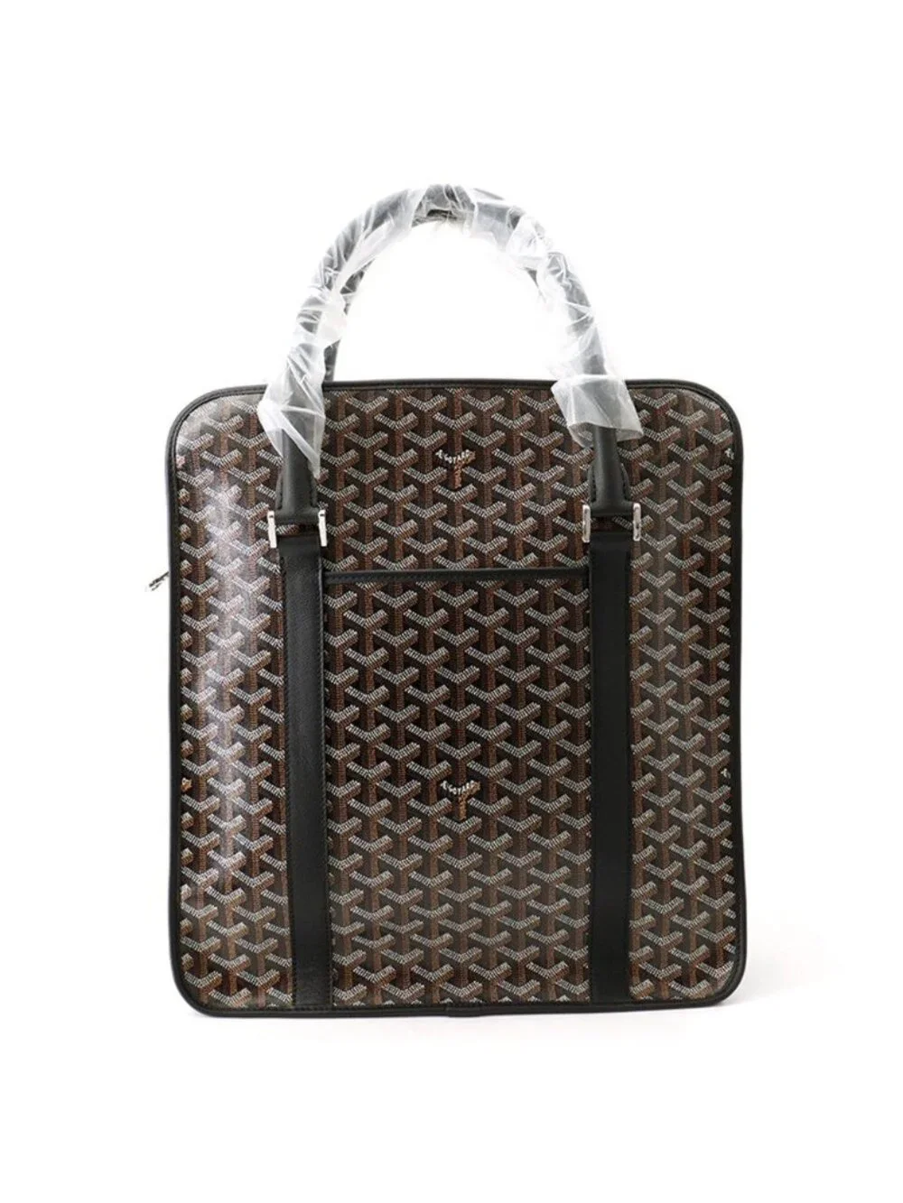 Goyard Tote Bag Burgundy Leather Black